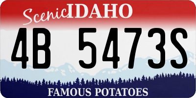 ID license plate 4B5473S