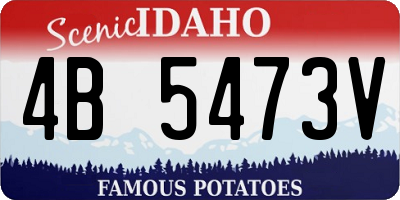 ID license plate 4B5473V