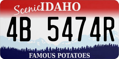 ID license plate 4B5474R