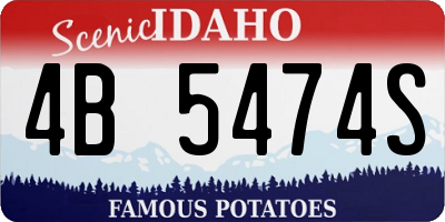 ID license plate 4B5474S