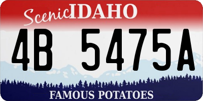ID license plate 4B5475A