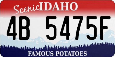 ID license plate 4B5475F
