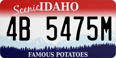 ID license plate 4B5475M