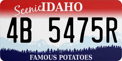 ID license plate 4B5475R