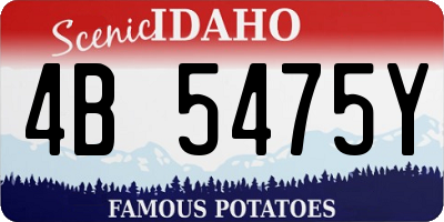 ID license plate 4B5475Y