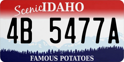 ID license plate 4B5477A