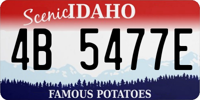ID license plate 4B5477E