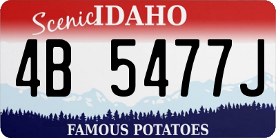 ID license plate 4B5477J