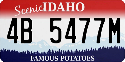 ID license plate 4B5477M