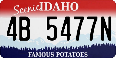 ID license plate 4B5477N