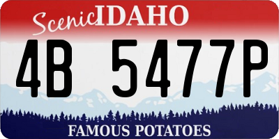 ID license plate 4B5477P