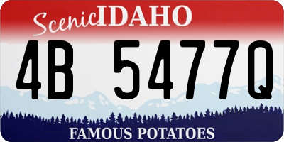 ID license plate 4B5477Q
