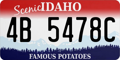 ID license plate 4B5478C