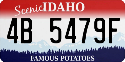 ID license plate 4B5479F
