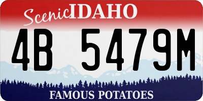 ID license plate 4B5479M