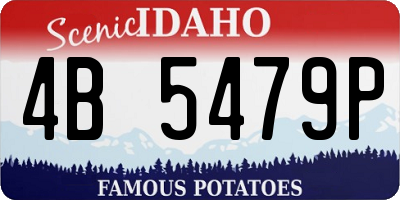 ID license plate 4B5479P