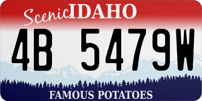 ID license plate 4B5479W