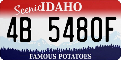 ID license plate 4B5480F