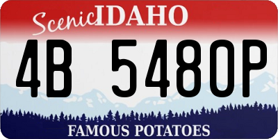 ID license plate 4B5480P