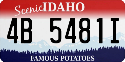 ID license plate 4B5481I