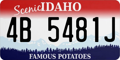 ID license plate 4B5481J