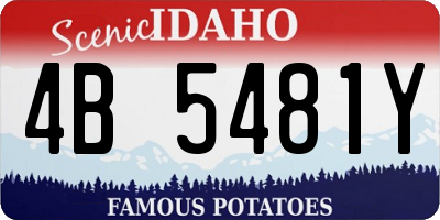 ID license plate 4B5481Y