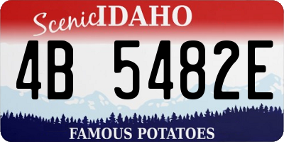 ID license plate 4B5482E