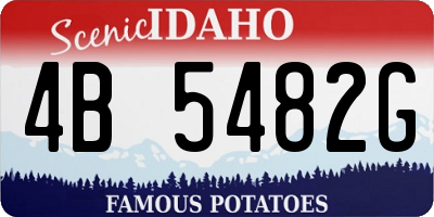 ID license plate 4B5482G