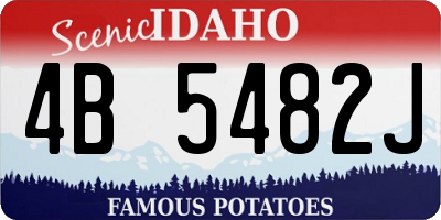 ID license plate 4B5482J
