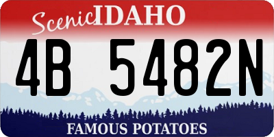 ID license plate 4B5482N