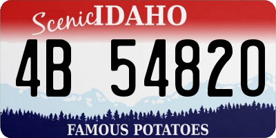 ID license plate 4B5482O