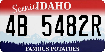 ID license plate 4B5482R