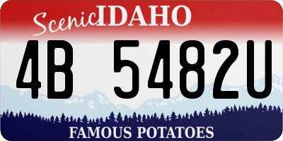 ID license plate 4B5482U