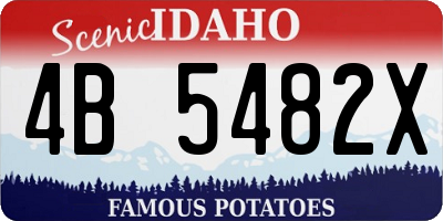 ID license plate 4B5482X