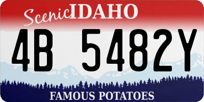 ID license plate 4B5482Y