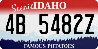 ID license plate 4B5482Z