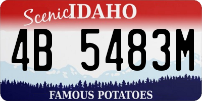 ID license plate 4B5483M