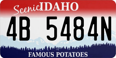 ID license plate 4B5484N