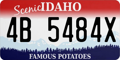 ID license plate 4B5484X