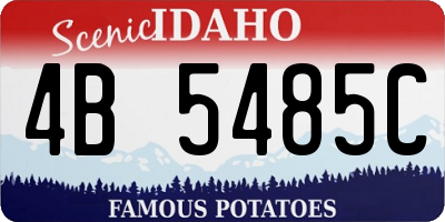 ID license plate 4B5485C