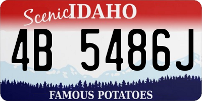 ID license plate 4B5486J