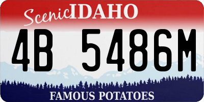 ID license plate 4B5486M
