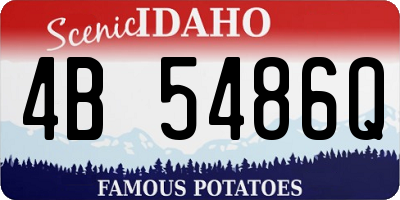 ID license plate 4B5486Q