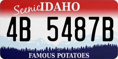 ID license plate 4B5487B