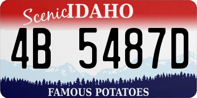 ID license plate 4B5487D