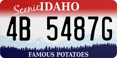 ID license plate 4B5487G