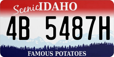 ID license plate 4B5487H