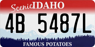 ID license plate 4B5487L