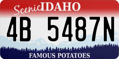 ID license plate 4B5487N