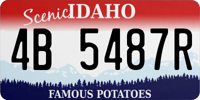ID license plate 4B5487R